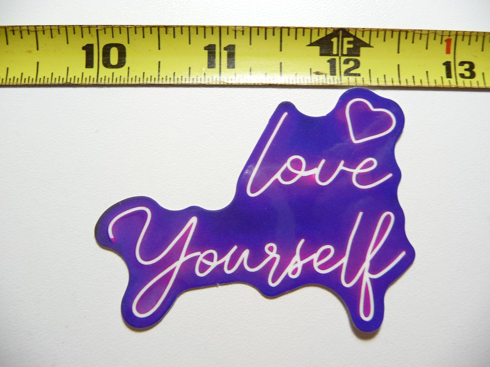HEART LOVE YOURSELF STICKER DECAL NEON STYLE MOTIVATIONAL POSITIVE