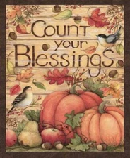 Harvest Fabric Panel, 36 Inch Panel, Count Your Blessings, 64482-A620715