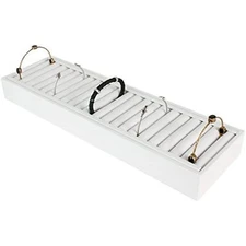 White Bangle Trays With 21 Slot Inserts For Jewelry Display by Gems on Display