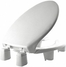 BEMIS 3L2150T 000 Medic-Aid 3" Lift Raised Open Front Plastic Toilet Seat, White
