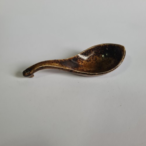 c.1800 Qing Dynasty Ceramic Spoon Antique China Old Brown - Picture 13 of 15