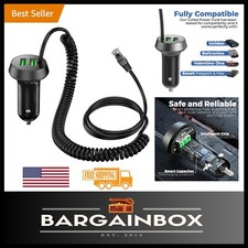 6-ft Coiled Radar Detector Power Cord with Smart Fuse and Dual Charging Ports