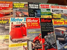 Motor Trends 1960's 10 Different Sports Car Magazine (Lot MT04) Nice Condition