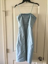 Ann Taylor Cocktail Strapless Dress Light Blue Size 4 Fully Lined