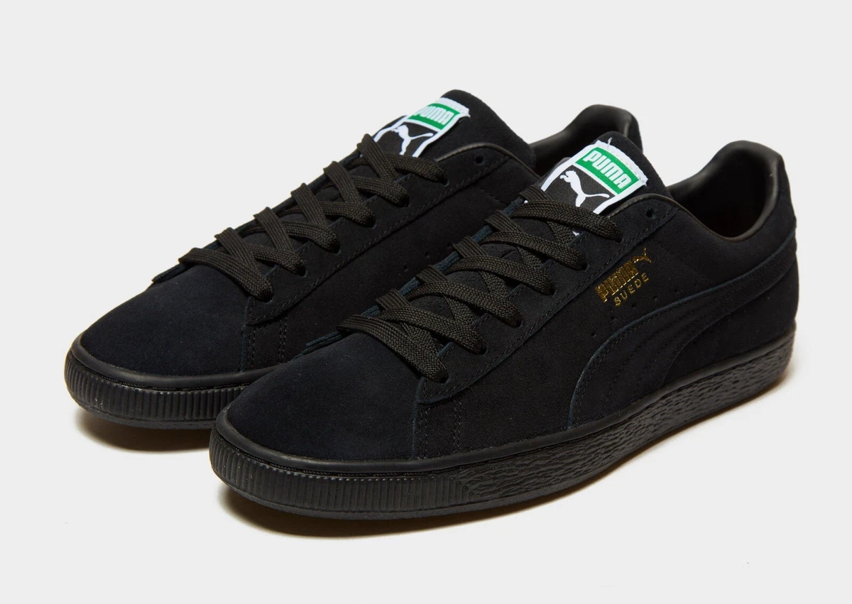 Black suede pumas size clearance 4