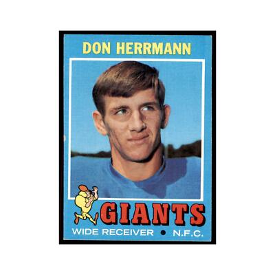 1971 Topps Don Herrmann Football Cards #222