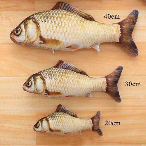 Realistic Interactive Cat Toy Pet 3D Soft Plush Fish Pillow Funny Catnip Toy ⁿ - Picture 4 of 22