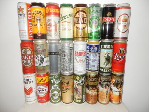 24 Alte Bierdosen aus EUROPA (50cl) Leer !! 04