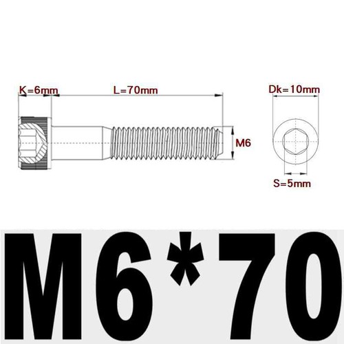 12,9 Güte hochfeste Innensechskantschraube schwarz M2/3/M4/M6/M8/M10/M12 - Bild 95 von 148