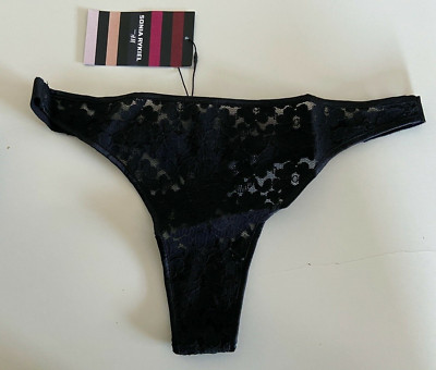 Sonia Rykiel pour H&M 1 String/Tanga Schwarzer Spitzen-Tanga EUR 34 Size US 4