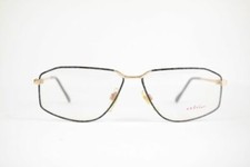 Vintage Atrio 335-350 57 12 140 Black/Gold Oval Glasses Frame NOS