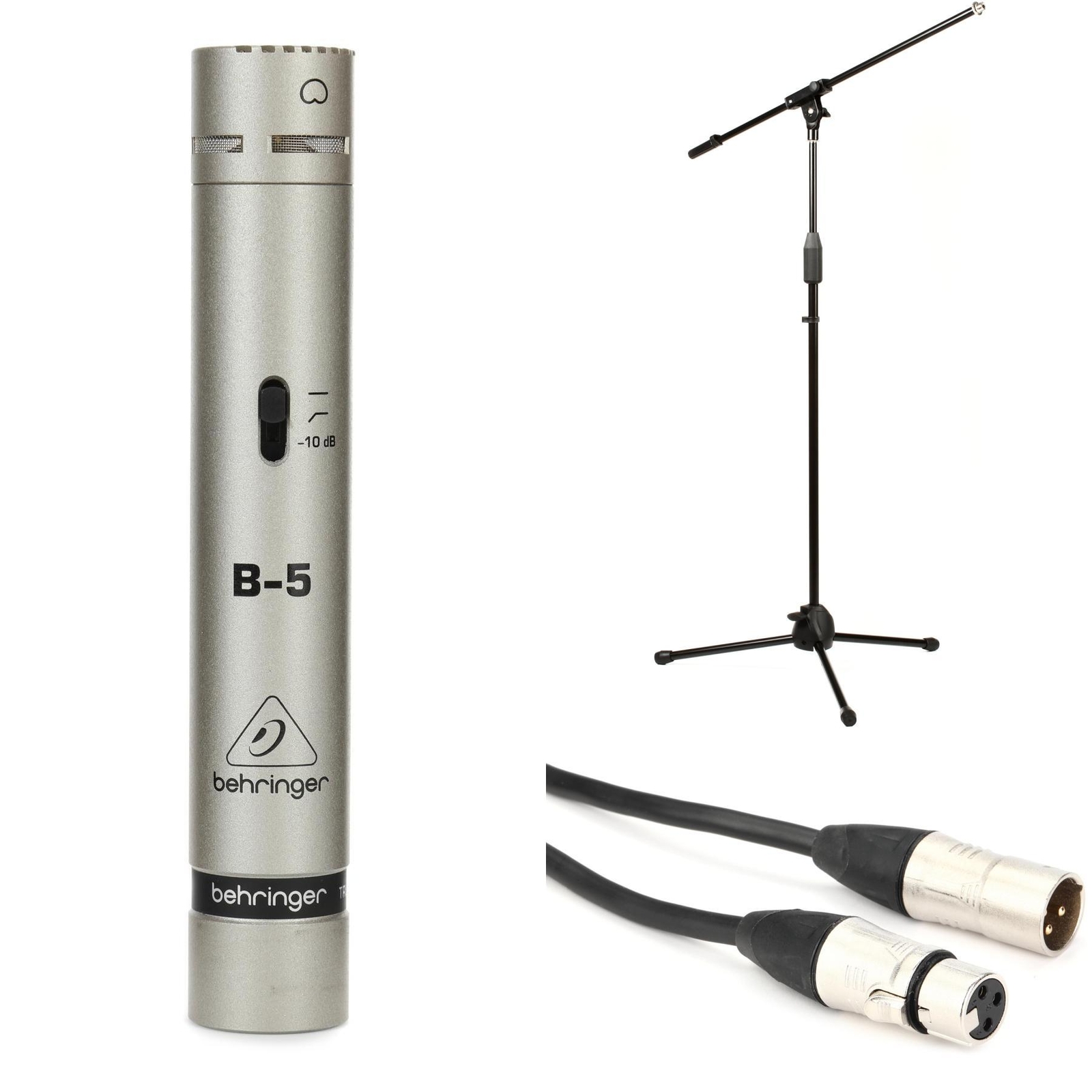 Конденсаторный микрофон Behringer B-5 с малой диафрагмой, подставкой и кабелем