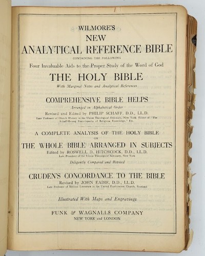 Antike Wilmore's neue analytische Referenz Heilige Bibel 1918 illustriert - Bild 6 von 7