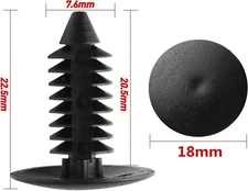 100X 8mm Bumper Clips Auto Car Hole Plastic Rivets Fastener Fender Push Pin NEW