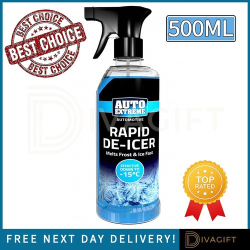 500ML DEICER SPRAY CAR WINDSCREEN MELT ICE SNOW FROST RAPID DEICER