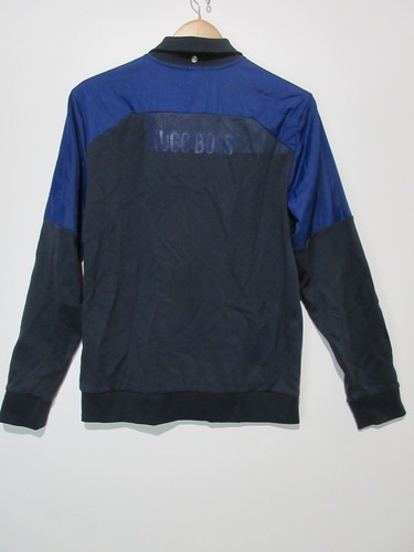 Sz M BOSS Hugo Boss Sweater/Jacket Windbreaker Green Label BIG LOGO on back EUC - Picture 7 of 16