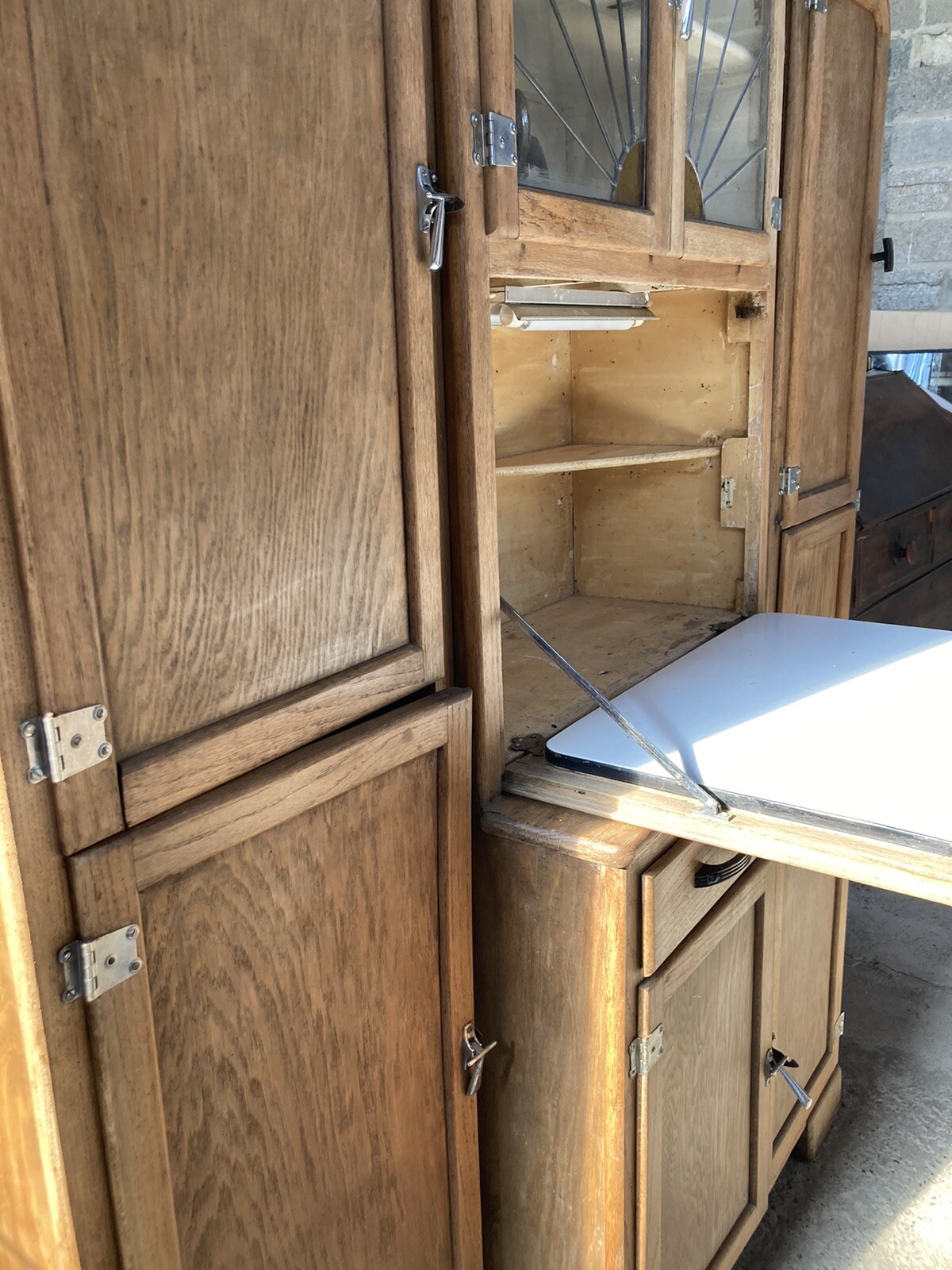 Art Deco sunburst kitchen Hoosier eBay