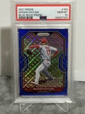 2021 Prizm SHOHEI OHTANI Blue Mojo Prizm #183 /199 PSA Gem Mint 10 - POP 4