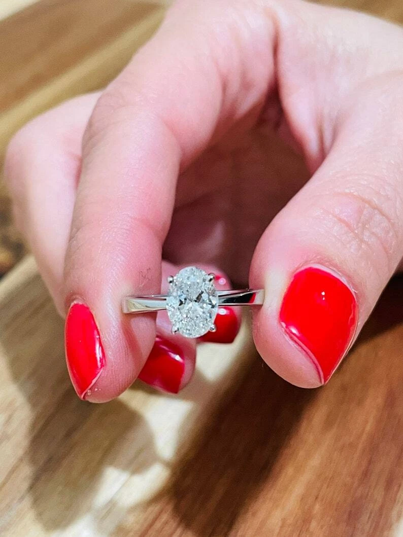Low set deals diamond engagement ring