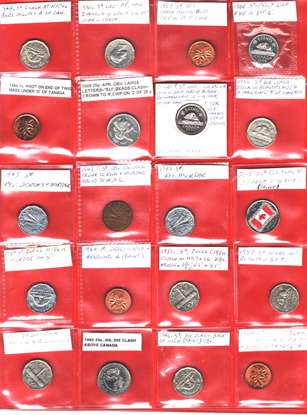 60 ERROR Coins w/Lg. ¢'s + 1969 PL Error Set + 1968 1 DHL + 2008 25