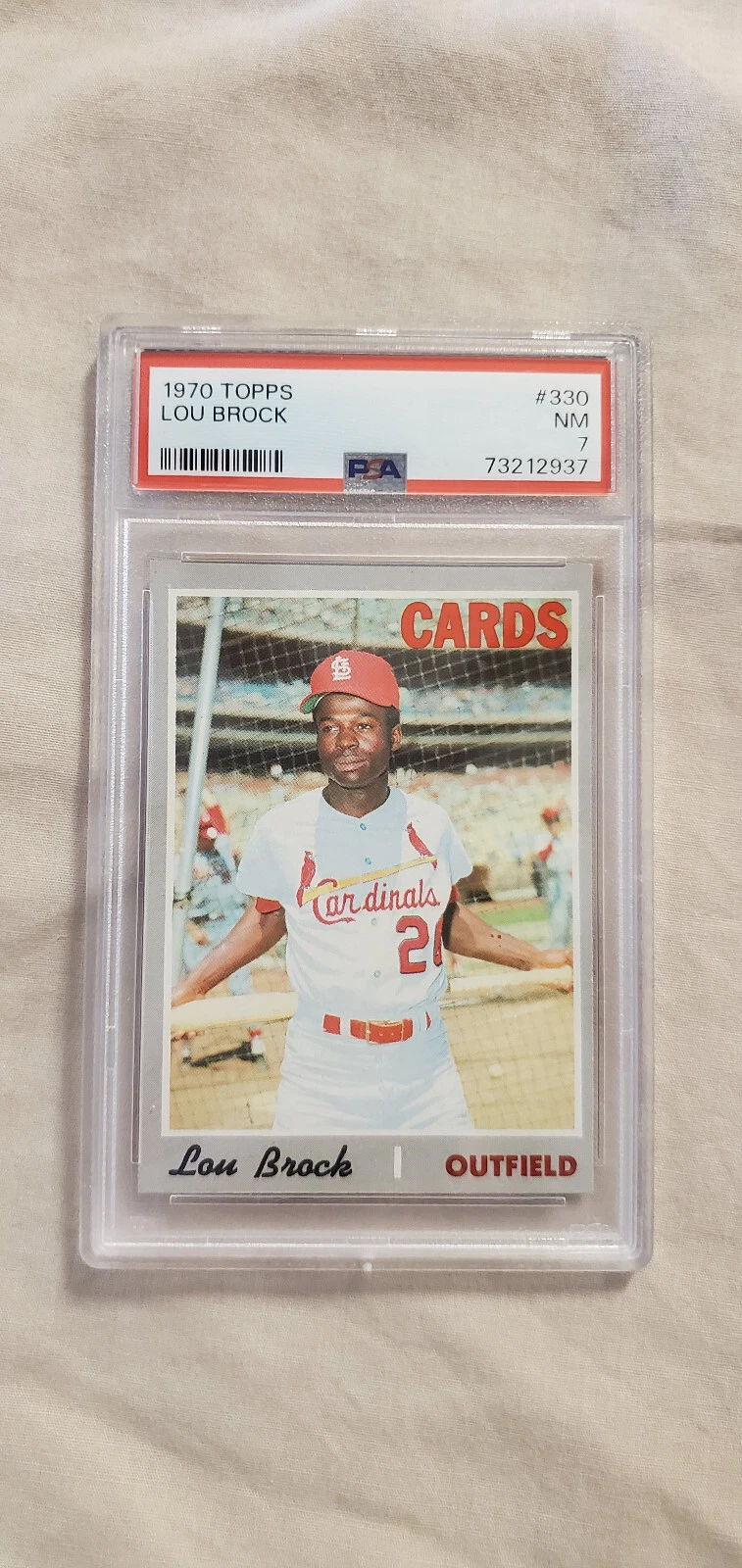 Deal for 1970 TOPPS #330 LOU BROCK PSA 7 NM