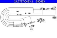 Handbremsseil DB T. Sprinter 95-06 Le/Pr
