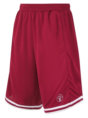 Mens Basketball Shorts with pockets Size L to 4XL, Maroon/Maroon by  Starting UK