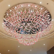 Luxury Remote Fixture Crystal Chandelier Creative Living Room Light lamp led yc.
