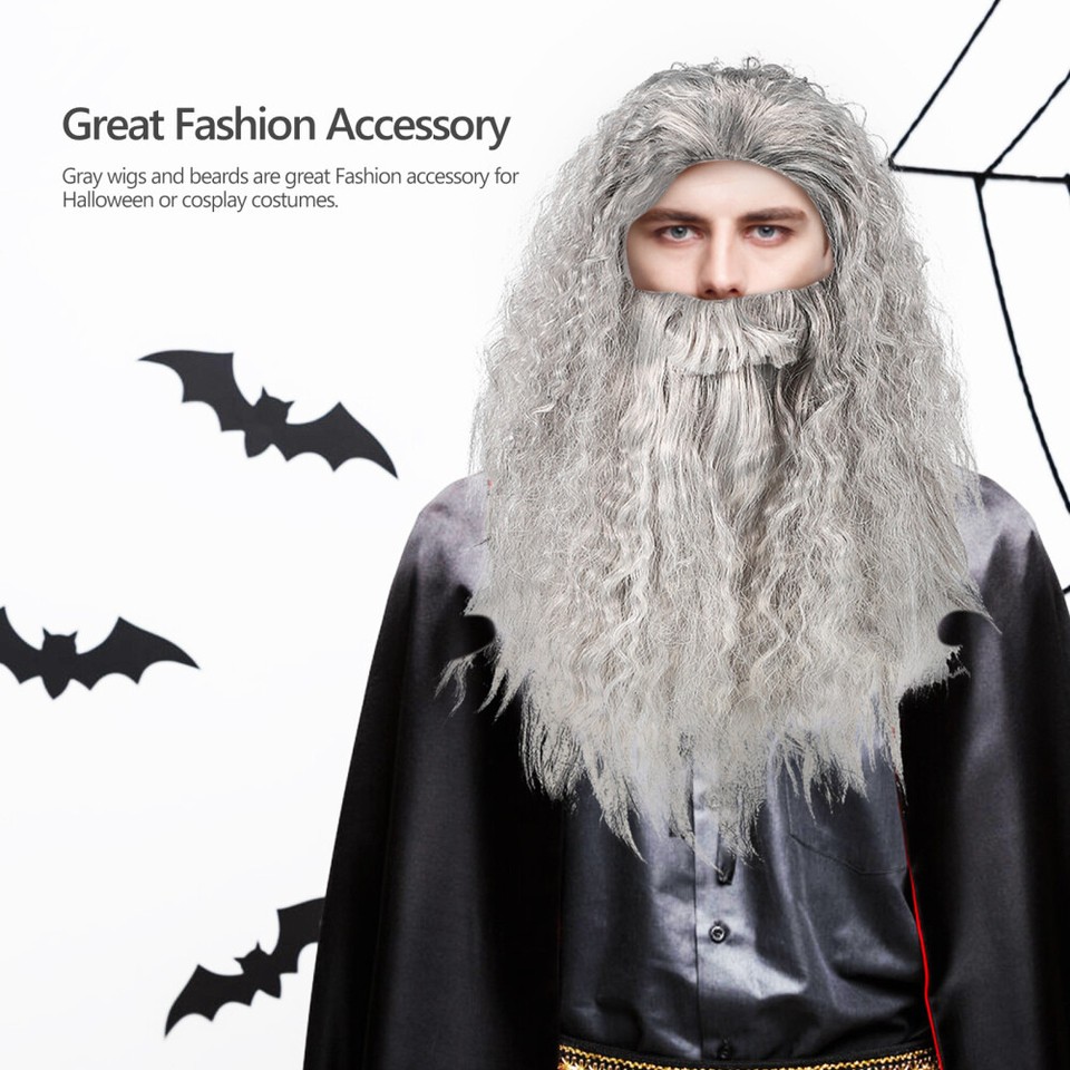 Wizard Beard and Wig Funny Cosplay Wigs Santa Claus Costume eBay