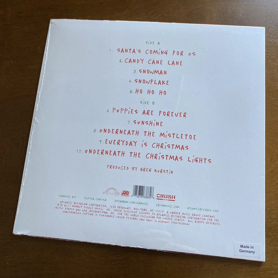 SIA Everyday is Christmas SNOWMAN WHITE COLORED VINYL sealed NEW MINT - Image 3 of 3