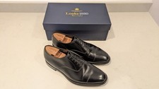 Loake 1880 Aldwych Size 8G Black Calf Leather Cap Toe Oxford Shoes Rubber Soles