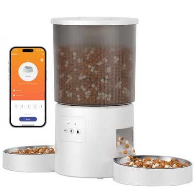Automatic Cat Feeder, 2.4GHz WiFi Automatic Dog Food Dispenser, Fresh Protect...