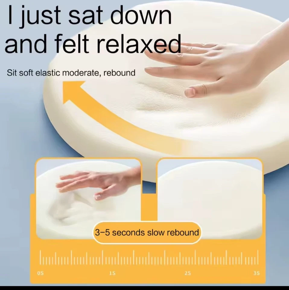 Inyahome Comfortable Memory Foam Seat Cushion Padded Anti-Slip Soft Round Stool - Image 4 of 4