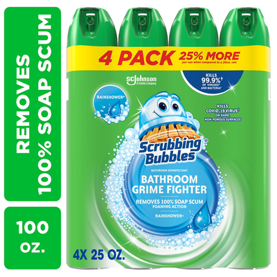#ad #ad Scrubbing Bubbles Foaming Bathroom Cleaner Rainshower 25 oz. 4 pk. $18.99