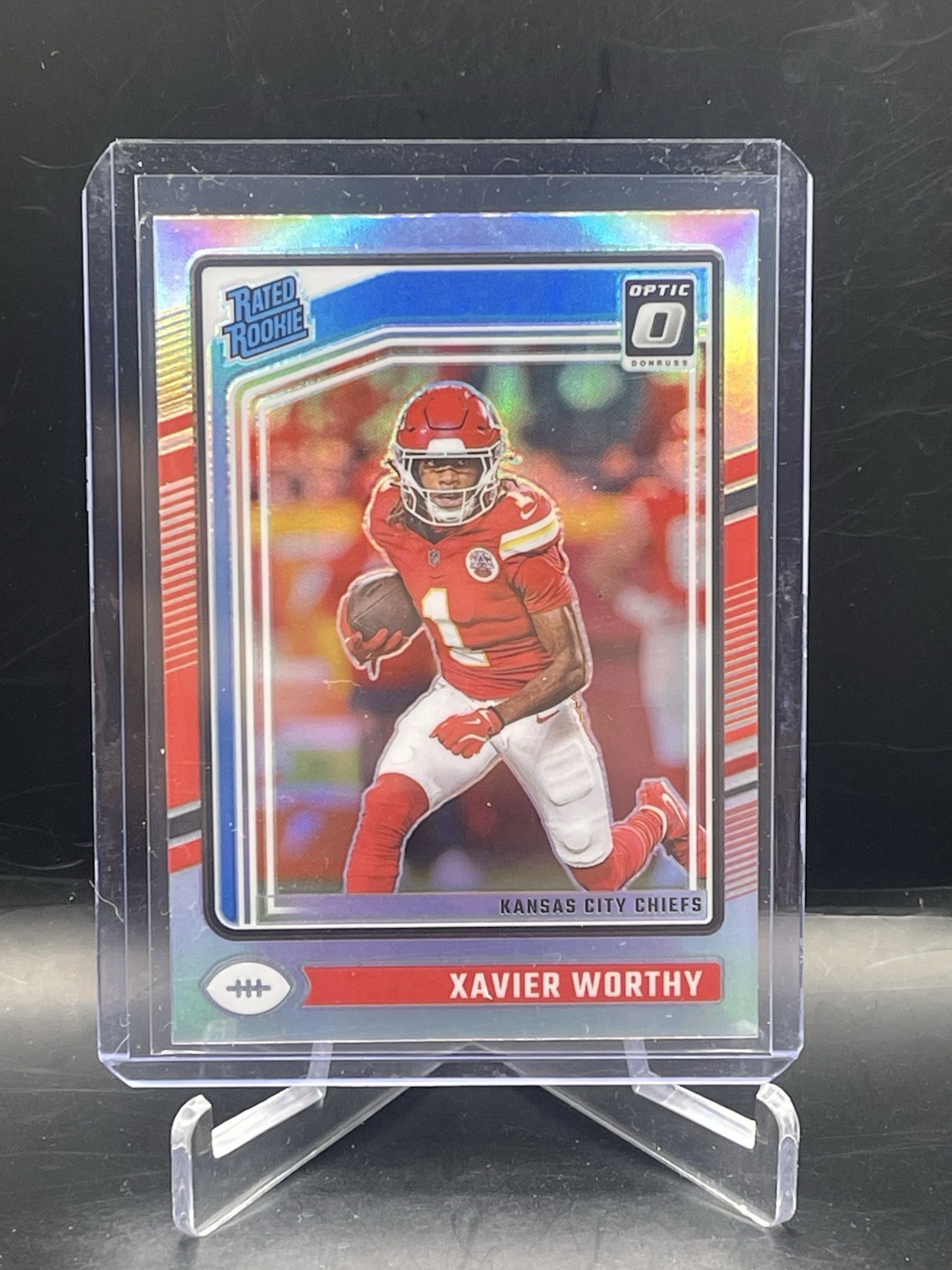 🔥Xavier Worthy 2024 Panini Donruss Optic Holo Prizm #300 (RC) CHIEFS🔥
