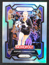 🌟 SOPHIE CUNNINGHAM - 2024 Panini PRIZM Monopoly WNBA #37 LIGHT BLUE PRIZM /199