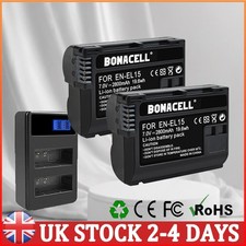 2x 2800mAh Battery / Dual Charger For Nikon D750 D800E D810 P530 D7200 EN-EL15