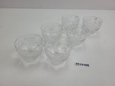 6x Bowle Gläser handgeschliffen Glühwein Glas alt vintage Küche #2512188