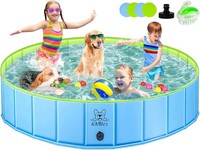 Kholez Hundepool, 160 X 30CM Hundebadewanne FüR GroßE Kleine Hunde, Faltbarer