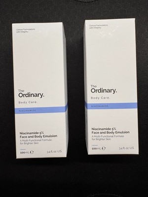2 X The Ordinary Niacinamide 5% Face And Body Emulsion 3.4 Oz Brightening Full S