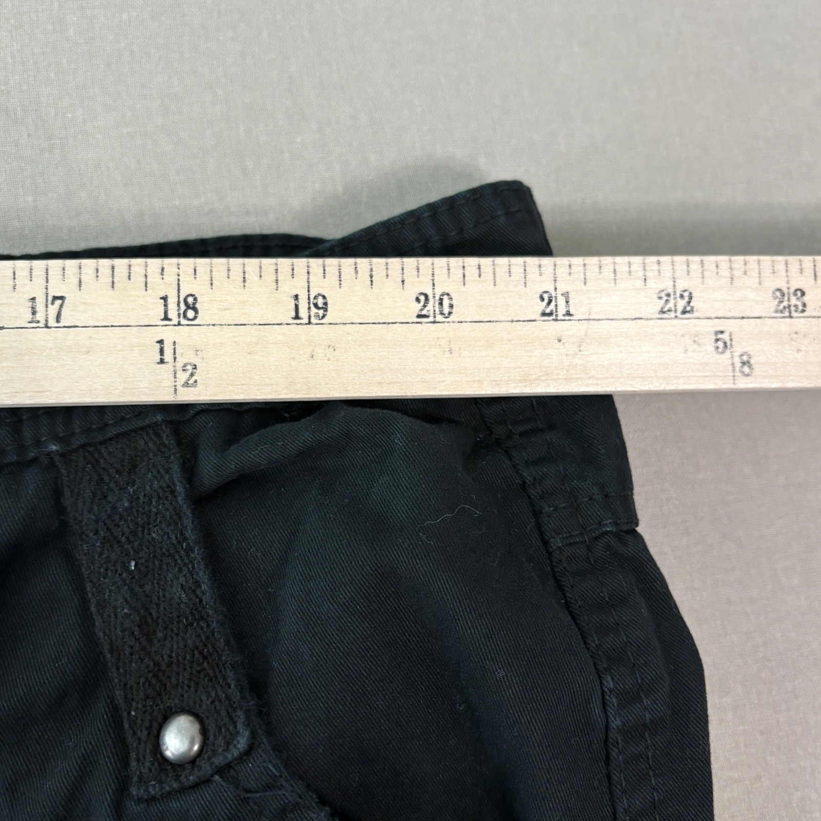 Vintage Polo Ralph Lauren Shorts Men 42 Black Cargo Pockets Casual Cotton Skater thumbnail 8