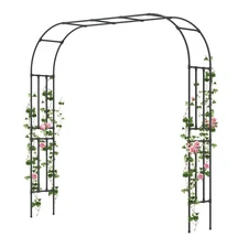 Garden Arch Trellis - Length: 98.5in, Height: 94.5in Garden Trellis for Climb...