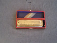 "THE SUPER CHROMONICA" "C" VERY OLD MODEL BY HOHNER WITH TRADEMARK STAR  BOX