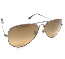 Ray-Ban RB 3479 004/M2 Foldable Silver Sunglasses Brown Polarized 58-14-145