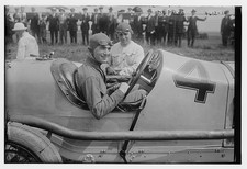 Photo:John DePalma Racecar Driver in Automobile 1910s Number 4