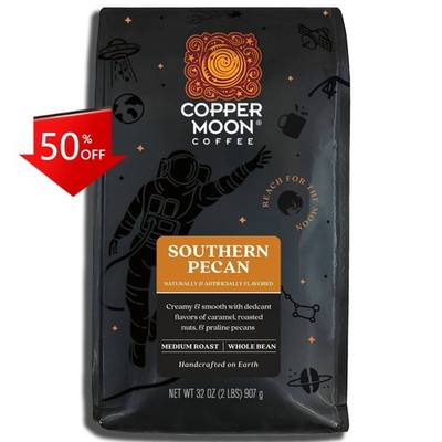 Copper Moon Southern Pecan Flavored Blend Medium Roast Whole Bean Coffee - 2lbs