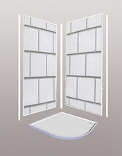 Metro Tile Shower Wall Panels Kit – 1000mm x 2.4m x 10mm (3-Sided Cubicle)