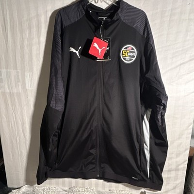 PUMA SC Wave Men's XL Black Track Jacket Full Zip Lightweight Athletic