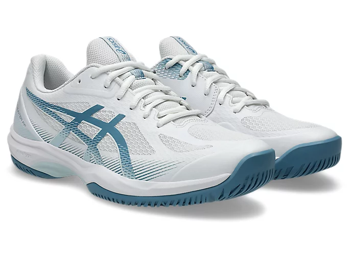 Asics Court Hunter FF White Saba Blue 1071A111-103 Men's Size | eBay