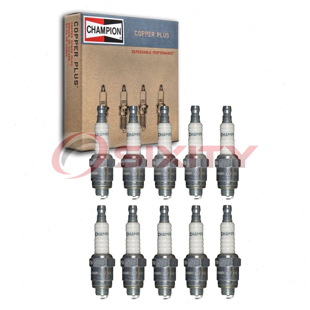 10 pc Champion Copper Plus 842 Spark Plugs for UY6 U7E U17U U14U P6 M8 zv